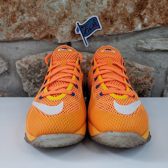 Nike LeBron 12 Low GS 'Cavs Classic' Bright Citrus Size: 5Y (Womens Size: 6.5) - Picture 2 of 14